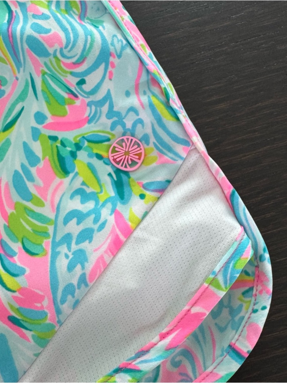 Lilly Pulitzer Pink Tropical Swirl Athletic Shorts - Picture 2 of 7